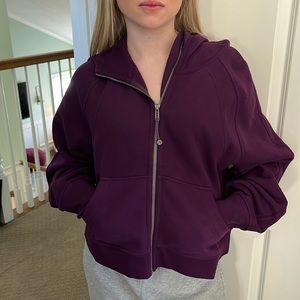 Dark magenta, full zip, hooded, full zip
